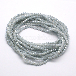 Electroplate Imitation Jade Glass Bead Strands&nbsp;EGLA-J047-3x2mm-F04