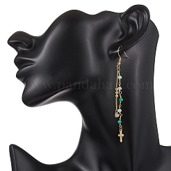 Cross 304 Stainless Steel Dangle Earrings&nbsp;EJEW-JE06779