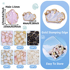 120Pcs 6 Colors Opaque Acrylic Pendants&nbsp;RESI-TA0002-97