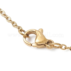 Baroque Natural Keshi Pearl Teardrop Pendant 304 Stainless Steel Cable Chain Necklaces for Women&nbsp;NJEW-JN05757