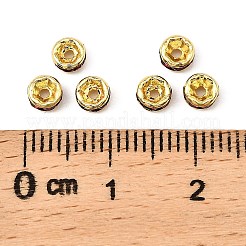 Brass Grade A Rhinestone Spacer Beads&nbsp;LS-RSB034NF-09G