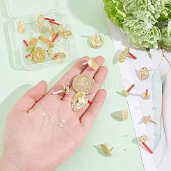 24Pcs 12 Style Alloy Stud Earring Findings&nbsp;FIND-HY0001-13