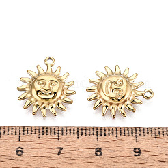 304 Stainless Steel Sun Pendants&nbsp;STAS-T069-28G