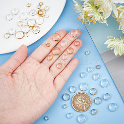 64Pcs 8 Style Brass Beads Frames&nbsp;KK-CN0001-74