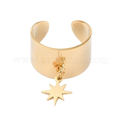 304 Stainless Steel Open Cuff Rings&nbsp;RJEW-C095-02B-G