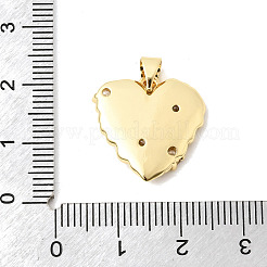 Brass Micro Pave Cubic Zirconia Pendants&nbsp;KK-H267-022C-G