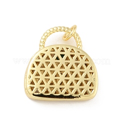 Brass Micro Pave Cubic Zirconia Pendants&nbsp;KK-B059-11G