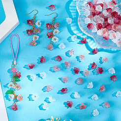 150Pcs 3 Colors Transparent Two Tone Spray Painted Glass Beads&nbsp;GLAA-LT0001-04A