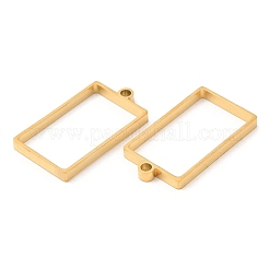 304 Stainless Steel Open Back Bezel Rectangle Pendants&nbsp;STAS-Z040-06A-G