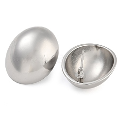 Brass Oval Stud Earrings&nbsp;EJEW-K293-05p