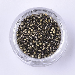 Electroplate Glass Cylinder Beads&nbsp;SEED-Q036-01A-K03