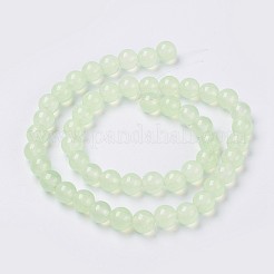Natural White Jade Beads Strands&nbsp;G-G756-M-6mm