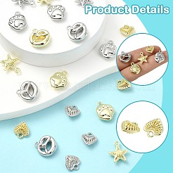 32Pcs 8 Styles Alloy Pendants&nbsp;FIND-CJ0004-20