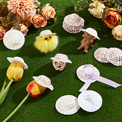 30Pcs 2 Styles Paper with Cloth Doll Hat&nbsp;DIY-GA0008-44