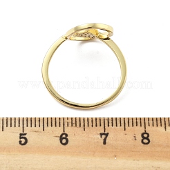 Brass Micro Pave Cubic Zirconia Rings&nbsp;RJEW-S402-04G