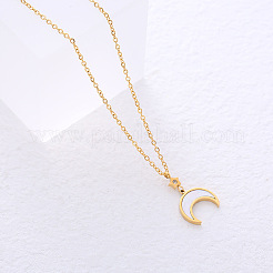 Amie Lunbi Moon Shell Pendant Necklace for Women Simple Elegant Jewelry&nbsp;ZT5606