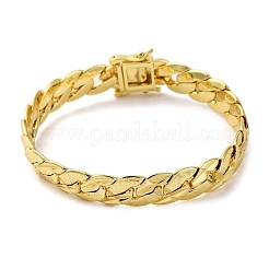Brass Cuban Link Bracelets for Men Women&nbsp;BJEW-Q060-01G