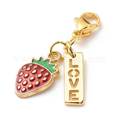 Alloy Enamel Fruit Pendant Decorations&nbsp;HJEW-JM00713-02