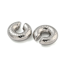 Non-Tarnish Texture Rings 304 Stainless Steel Cuff Earrings for Women&nbsp;EJEW-G393-01B-P