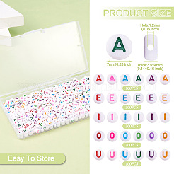 500Pcs 5 Style Initial Acrylic Beads&nbsp;OACR-TA0001-27