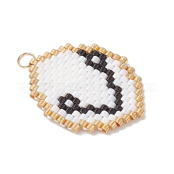 Glass Seed Beaded Twelve Constellations Pendants&nbsp;PALLOY-MZ00891-02