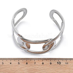 304 Stainless Steel Cuff Bangles for Women&nbsp;BJEW-B108-09P