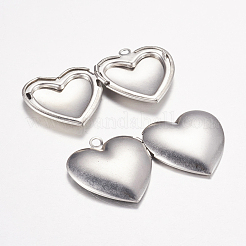 Tarnish Resistant 316 Stainless Steel Locket Pendants&nbsp;STAS-G168-09P