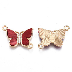 Eco-Friendly Alloy Micro Pave Clear Cubic Zirconia Links Connectors&nbsp;LS-ENAM-Q437-058A-NR