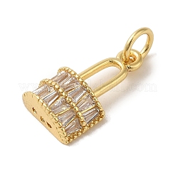 Brass Micro Pave Clear Cubic Zirconia Glass Pendants&nbsp;KK-R162-027G