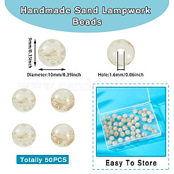 50Pcs Handmade Sand Lampwork Beads&nbsp;LAMP-TA0001-60A