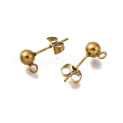 304 Stainless Steel Stud Earrings Findings&nbsp;STAS-L315-066A-G