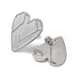 Non-Tarnish 304 Stainless Steel Stud Earring Findings&nbsp;STAS-M323-25P