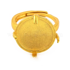 Brass Adjustable Ring Components&nbsp;KK-G502-06G
