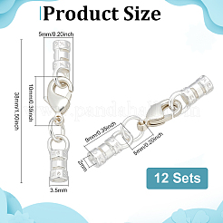 12Pcs Brass Cord Ends&nbsp;PALLOY-PH01846