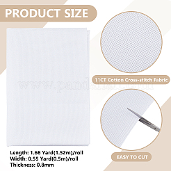 Cotton with Synthetic Fiber Cross Stitch Fabric&nbsp;DIY-WH0671-206A-02