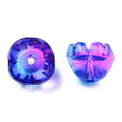 Transparent Spray Painted Glass Beads&nbsp;X-GLAA-N035-032-G01