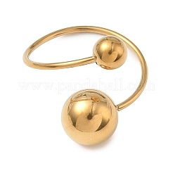 304 Stainless Steel Cuff Open Rings&nbsp;RJEW-D353-01G