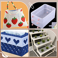 30Pcs 2 Colors PE Mesh Canvas Sheets&nbsp;AJEW-WR0003-60