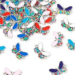 36Pcs 6 Colors Alloy Enamel Connector Charms&nbsp;ENAM-TA0001-97