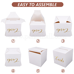 1 Set Square Printed Cardboard Boxes for Wedding Cards&nbsp;CBOX-SP0001-01B