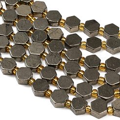Natural Gold Pyrite/Golden Pyrite Beads Strands&nbsp;G-F833-B17-01