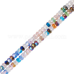 2 Starnds Electroplate Transparent Glass Beads Strands&nbsp;EGLA-TADJ0001-07