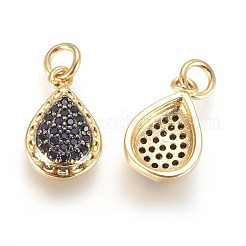 Brass Micro Pave Cubic Zirconia Charms&nbsp;ZIRC-G150-06A