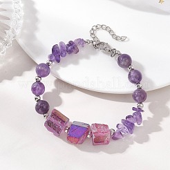4Pcs Natural & Synthetic Mixed Gemstone Beaded Bracelets for Women&nbsp;BJEW-TA00713