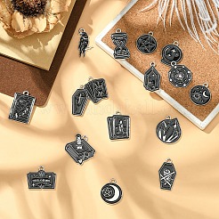 16Pcs 16 Styles Alloy Enamel Pendants&nbsp;ENAM-YW0006-25