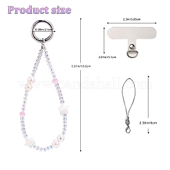 Plastic Mobile Straps&nbsp;HJEW-SZ0001-47C