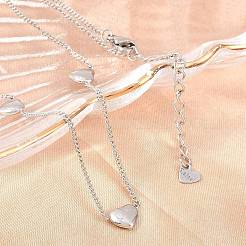 304 Stainless Steel Heart Pendant Twisted Chain Necklaces for Women&nbsp;SA-D001-05P