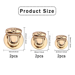 6Pcs 3 Styles Zinc Alloy Tuck Lock Clasp&nbsp;FIND-CA0007-32
