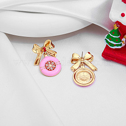 Alloy Enamel Dangle Stud Earrings&nbsp;FS-WG5C05A-01