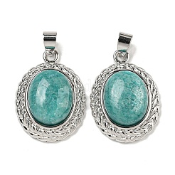 Natural Mixed Stone Oval Pendants&nbsp;G-B079-02P